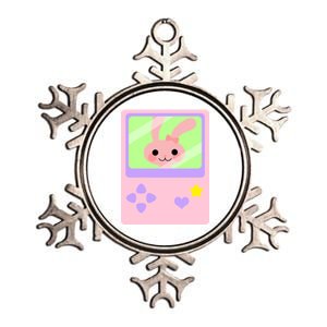 Kawaii Gamer Bunny Rabbit Metallic Star Ornament