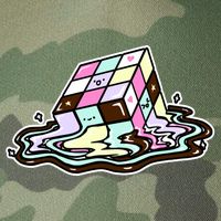 Kawaii Melting Melting Rubix Legacy Tie Dye Trucker Hat