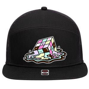 Kawaii Melting Melting Rubix 7 Panel Mesh Trucker Snapback Hat