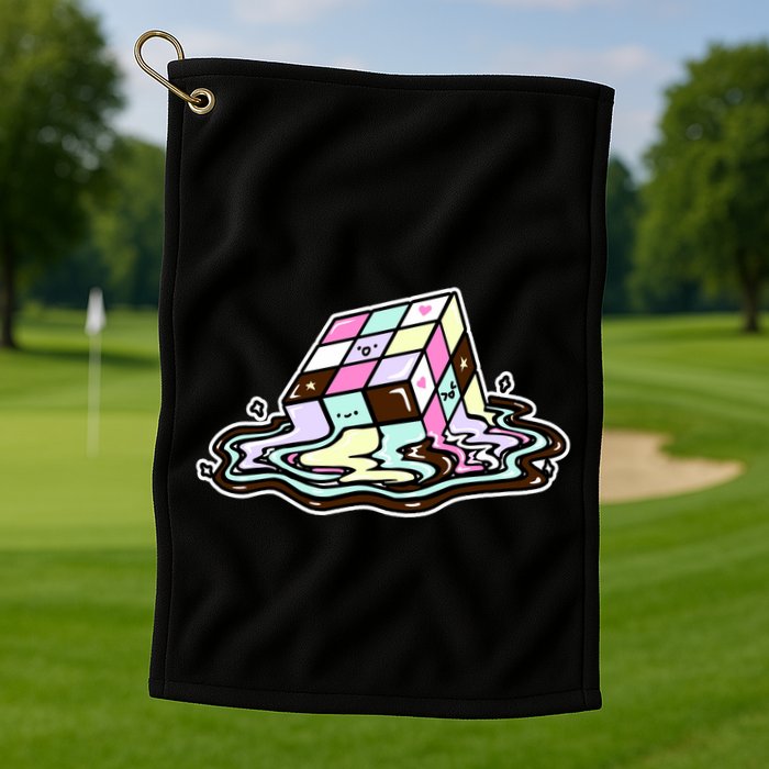 Kawaii Melting Melting Rubix Golf Towel