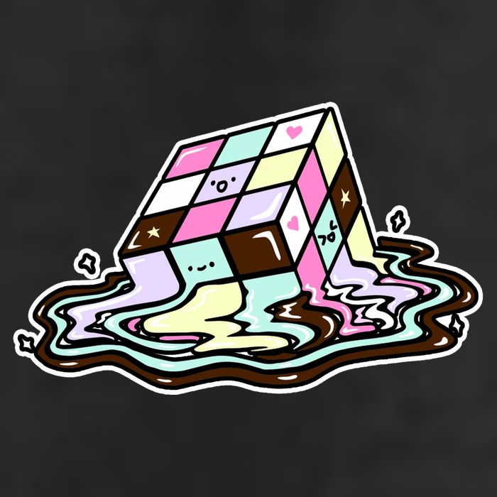 Kawaii Melting Melting Rubix Golf Towel