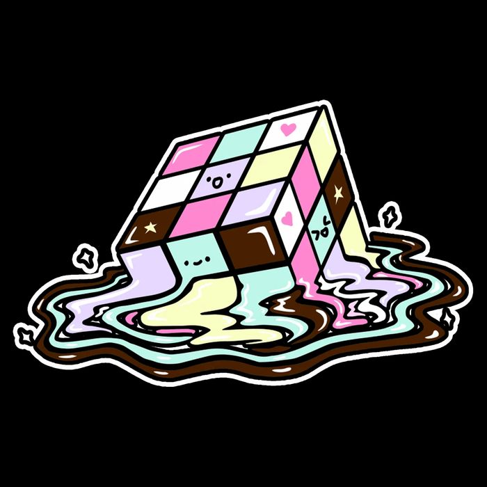 Kawaii Melting Melting Rubix Crop Top