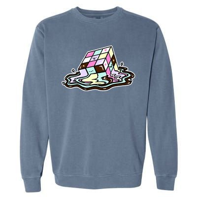 Kawaii Melting Melting Rubix Garment-Dyed Sweatshirt