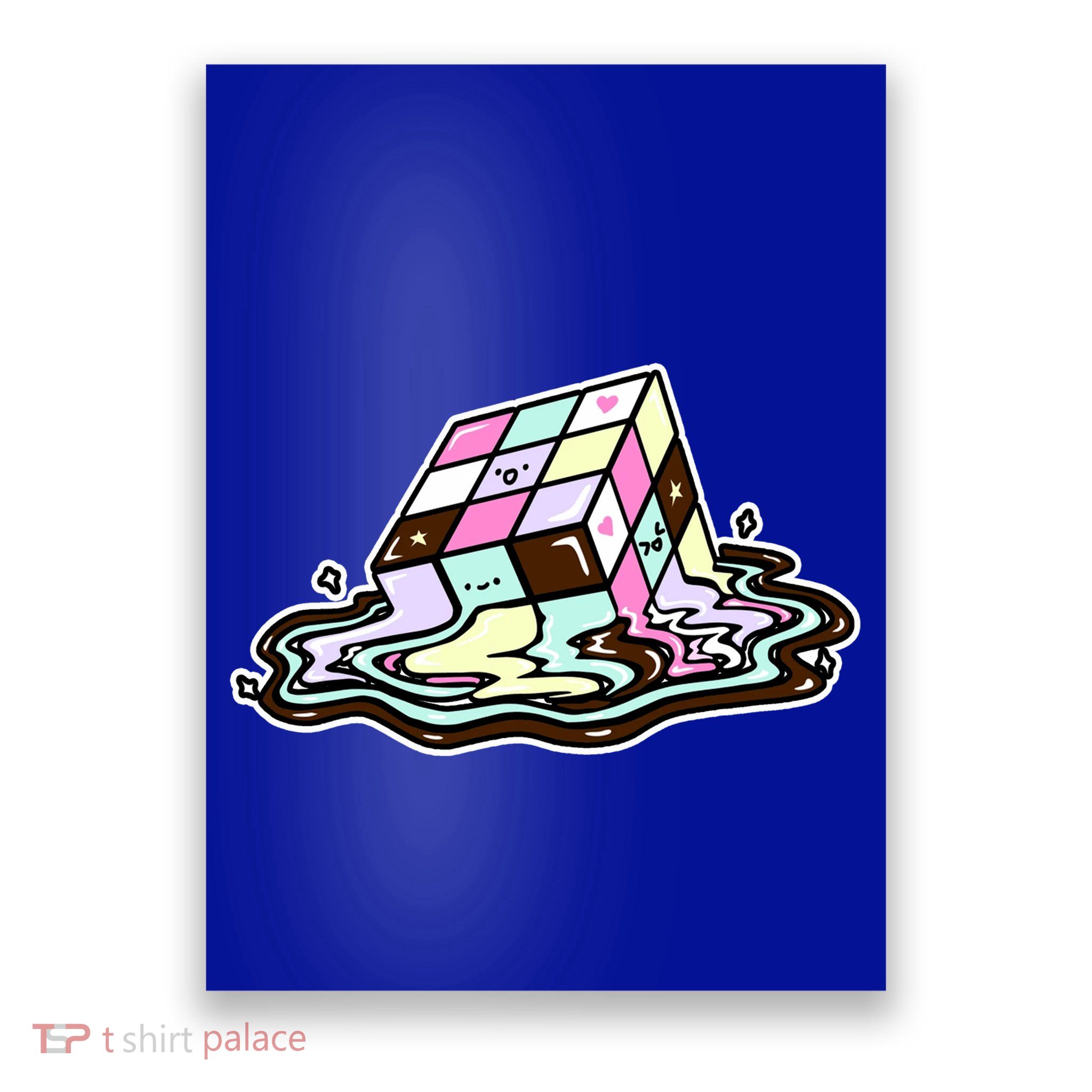 Kawaii Melting Melting Rubix Poster