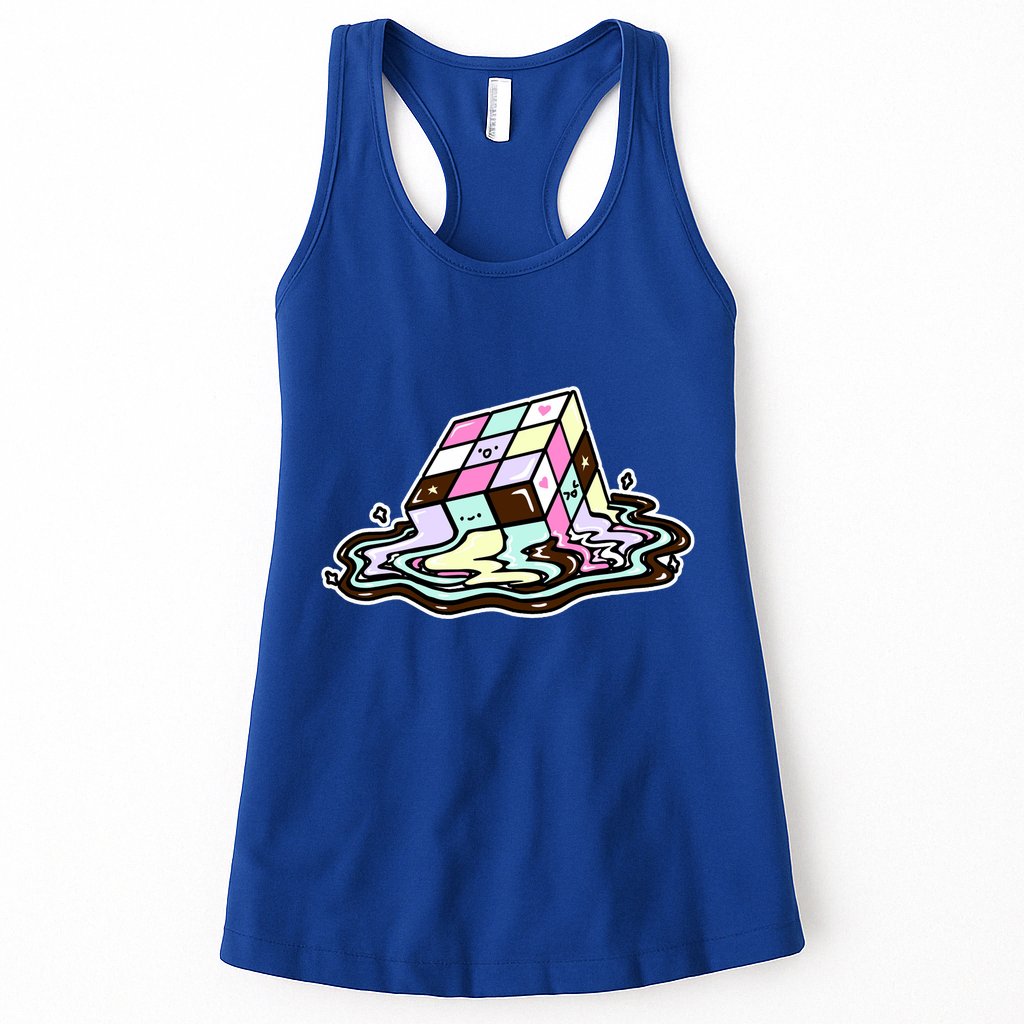 Kawaii Melting Melting Rubix Womens Tank Top