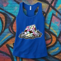 Kawaii Melting Melting Rubix Womens Tank Top