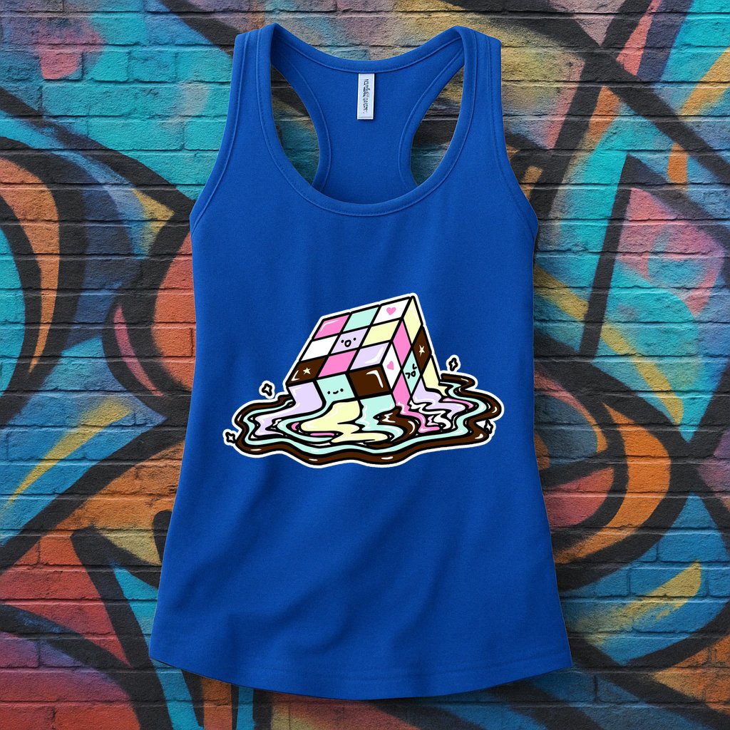 Kawaii Melting Melting Rubix Womens Tank Top