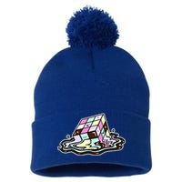 Kawaii Melting Melting Rubix Pom Pom 12in Knit Beanie