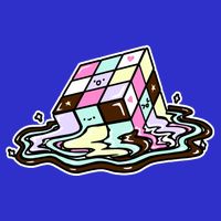 Kawaii Melting Melting Rubix Tie Dye Hoodie
