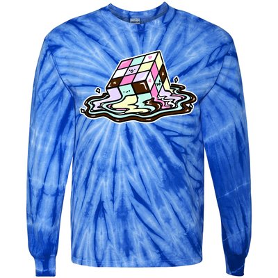 Kawaii Melting Melting Rubix Tie-Dye Long Sleeve Shirt