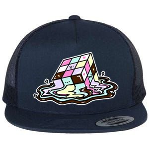 Kawaii Melting Melting Rubix Flat Bill Trucker Hat