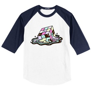 Kawaii Melting Melting Rubix Baseball Sleeve Shirt