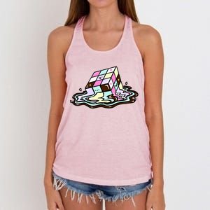 Kawaii Melting Melting Rubix Women's Knotted Racerback Tank