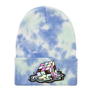 Kawaii Melting Melting Rubix Tie Dye 12in Knit Beanie