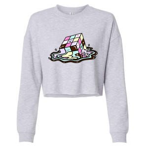 Kawaii Melting Melting Rubix Cropped Pullover Crew