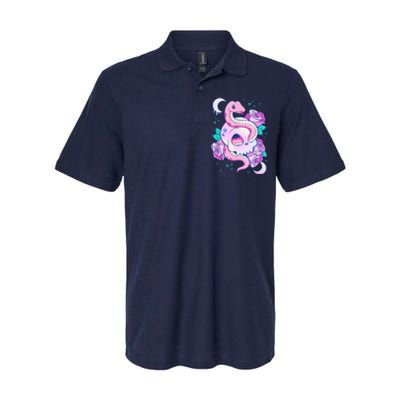 Kawaii Pastel Goth Cute Creepy Skull Serpent Snake Roses Softstyle Adult Sport Polo