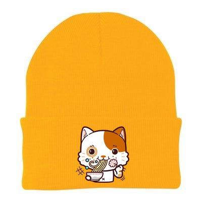 Kawaii Ramen Cat Knit Cap Winter Beanie