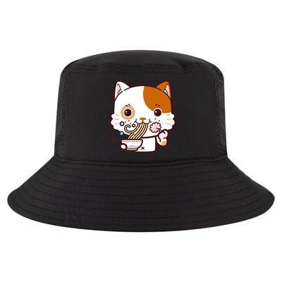 Kawaii Ramen Cat Cool Comfort Performance Bucket Hat