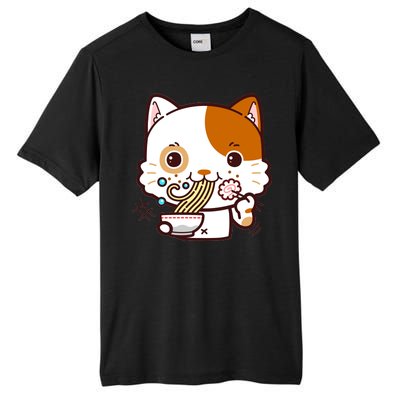 Kawaii Ramen Cat Tall Fusion ChromaSoft Performance T-Shirt