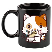 Kawaii Ramen Cat 11oz C Handle Ceramic Mug