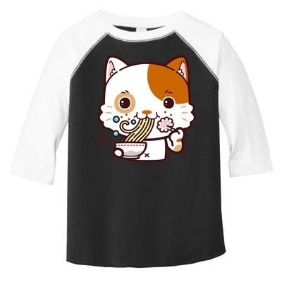 Kawaii Ramen Cat Toddler Fine Jersey T-Shirt