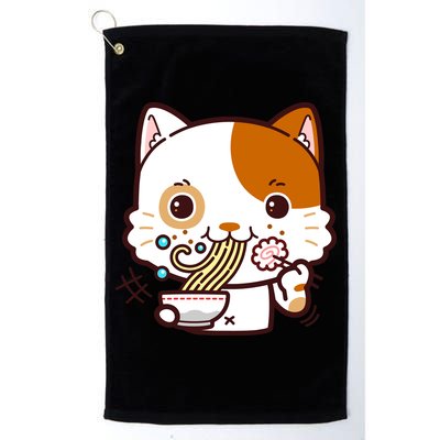 Kawaii Ramen Cat Golf Towel