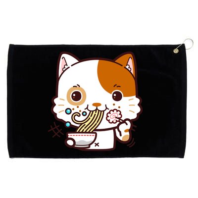 Kawaii Ramen Cat Grommeted Golf Towel