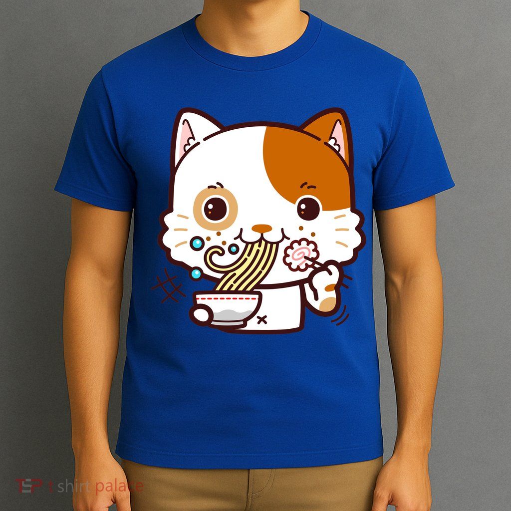 Kawaii Ramen Cat T-Shirt