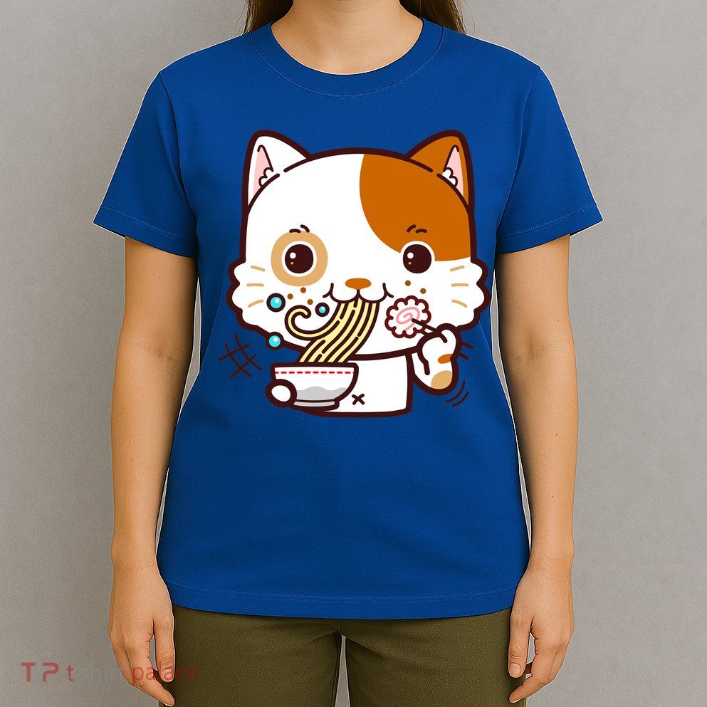 Kawaii Ramen Cat T-Shirt