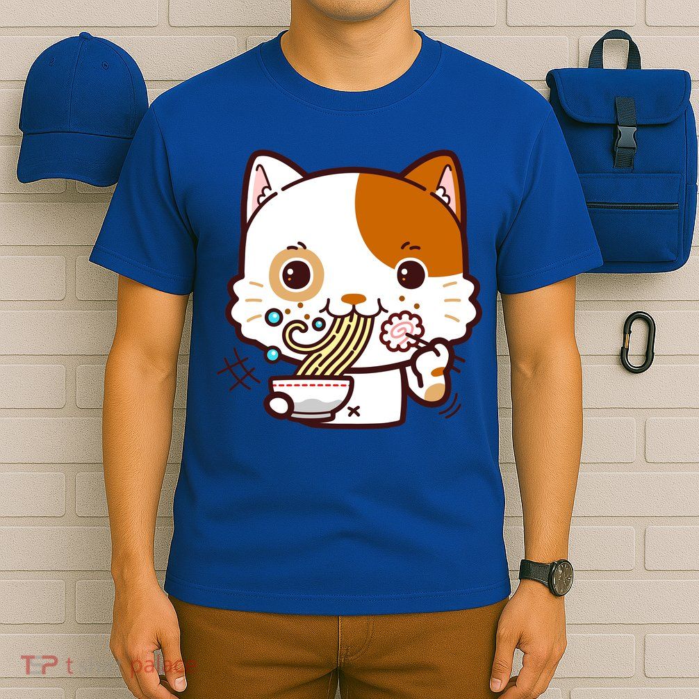 Kawaii Ramen Cat T-Shirt