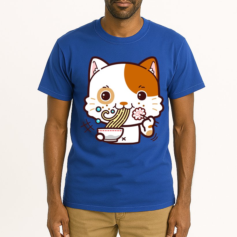 Kawaii Ramen Cat Tall T-Shirt