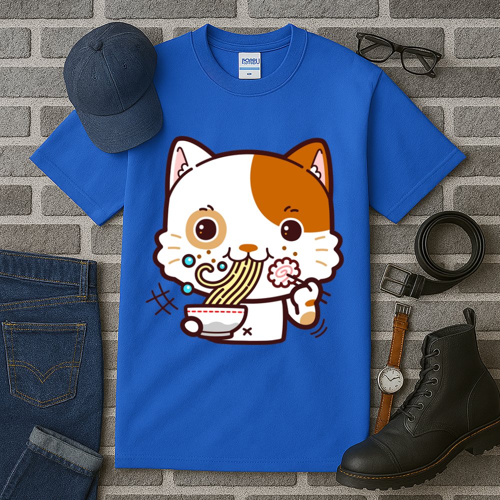 Kawaii Ramen Cat Tall T-Shirt