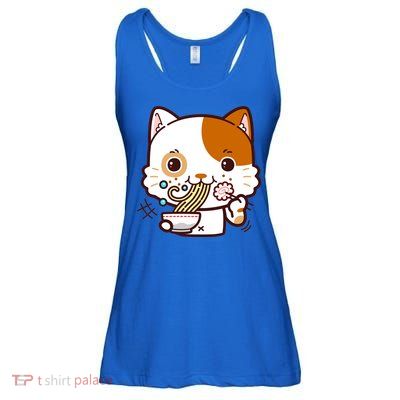 Kawaii Ramen Cat Ladies Essential Flowy Tank