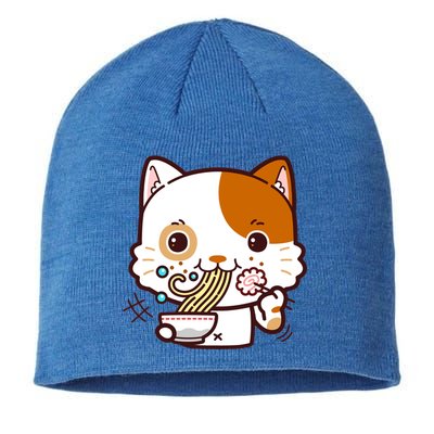 Kawaii Ramen Cat Sustainable Beanie