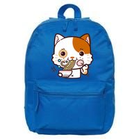 Kawaii Ramen Cat 16 in Basic Backpack