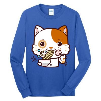 Kawaii Ramen Cat Tall Long Sleeve T-Shirt