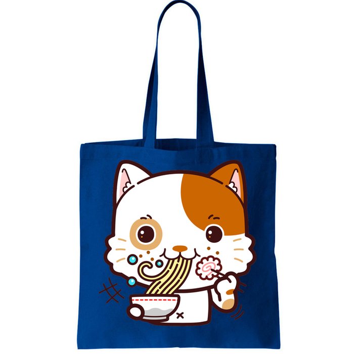 Kawaii Ramen Cat Tote Bag