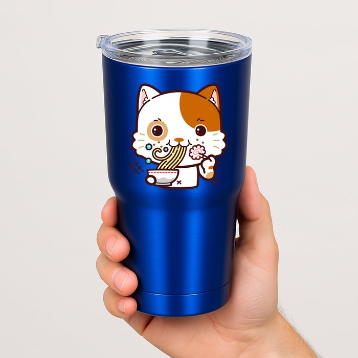 Kawaii Ramen Cat Tumbler