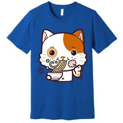 Kawaii Ramen Cat Premium T-Shirt