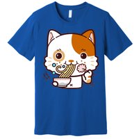 Kawaii Ramen Cat Premium T-Shirt