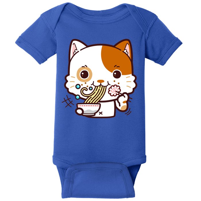 Kawaii Ramen Cat Baby Bodysuit