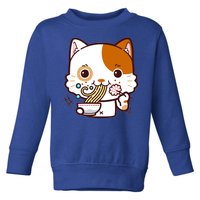 Kawaii Ramen Cat Toddler Sweatshirt