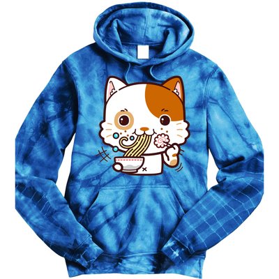 Kawaii Ramen Cat Tie Dye Hoodie