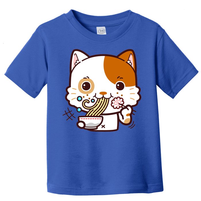 Kawaii Ramen Cat Toddler T-Shirt