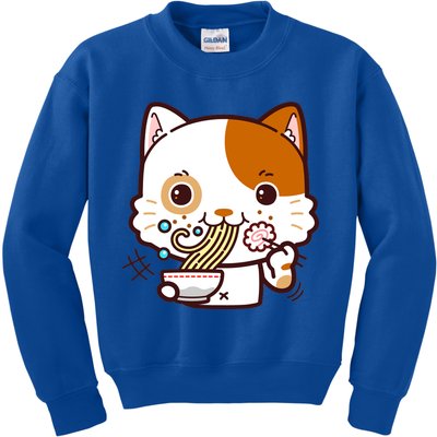 Kawaii Ramen Cat Kids Sweatshirt