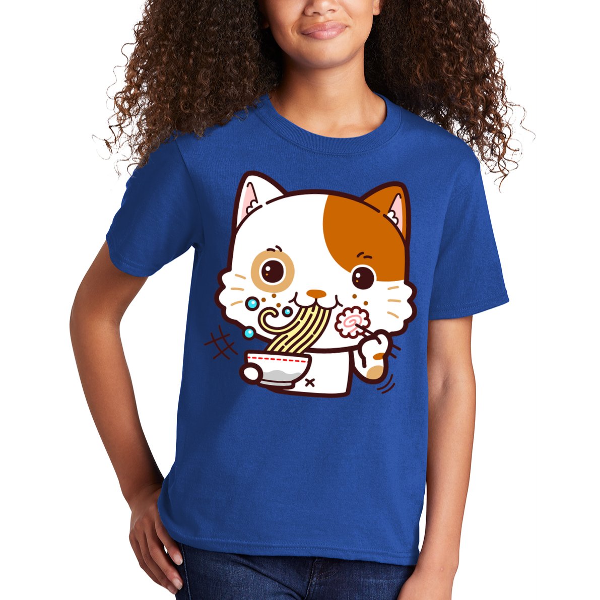 Kawaii Ramen Cat Kids T-Shirt