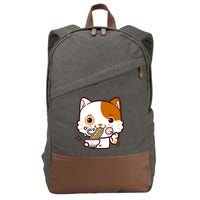 Kawaii Ramen Cat Cotton Canvas Backpack