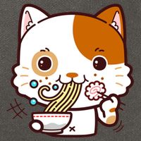 Kawaii Ramen Cat Cotton Canvas Backpack