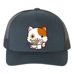 Kawaii Ramen Cat Yupoong Adult 5-Panel Trucker Hat