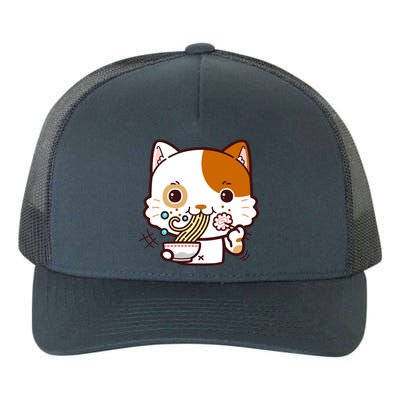 Kawaii Ramen Cat Yupoong Adult 5-Panel Trucker Hat